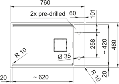 Franke Kubus 2 Pro KNG 110-62 Undermount Sink | The Tap Specialist