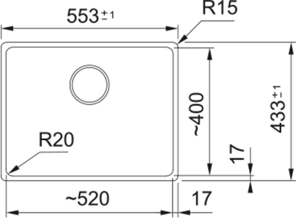 Franke Undermount Maris MRG 110-52 Polar White Sink