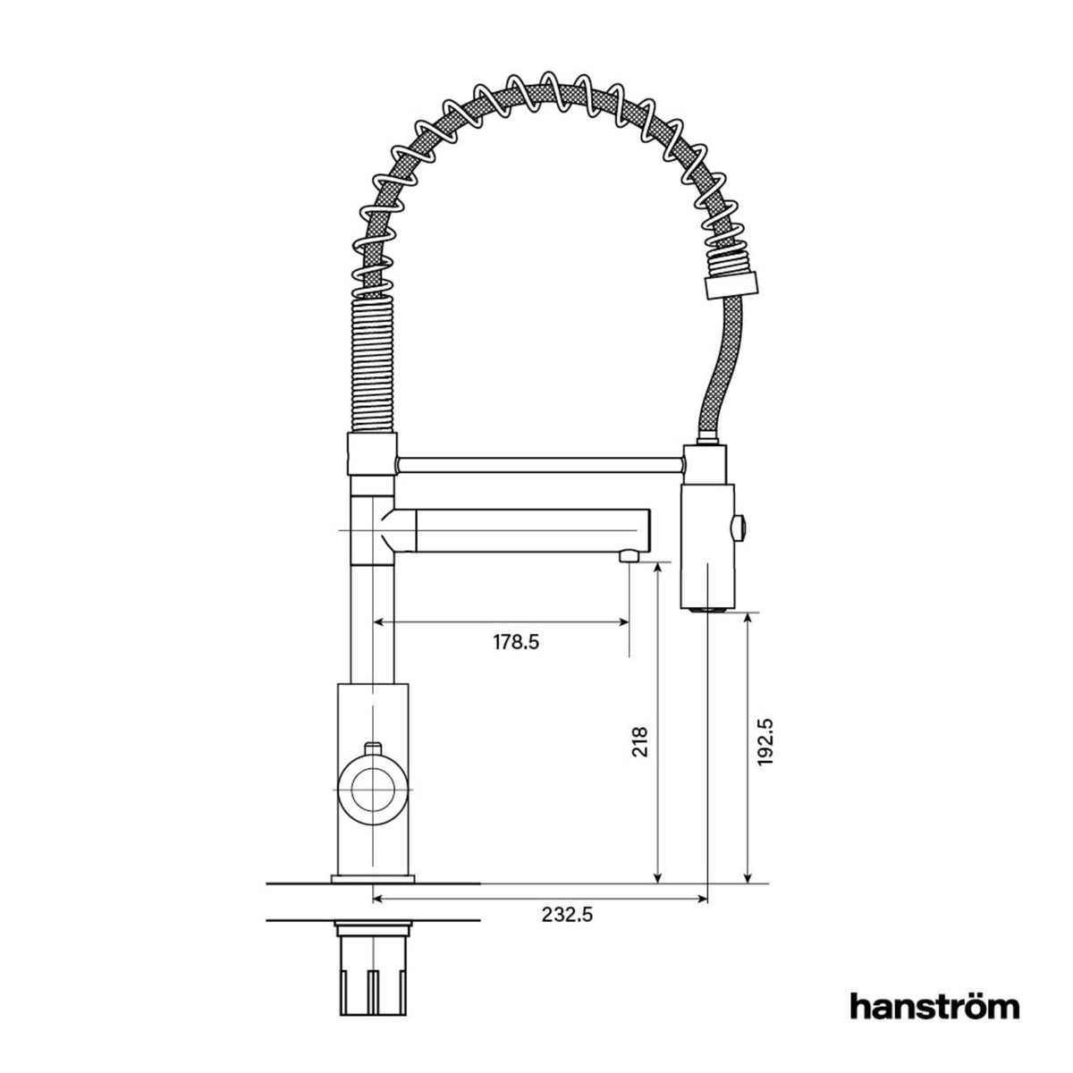 Hanström 3-in-1 Flex Touch Instant Boiling Water Tap - Brushed Gold