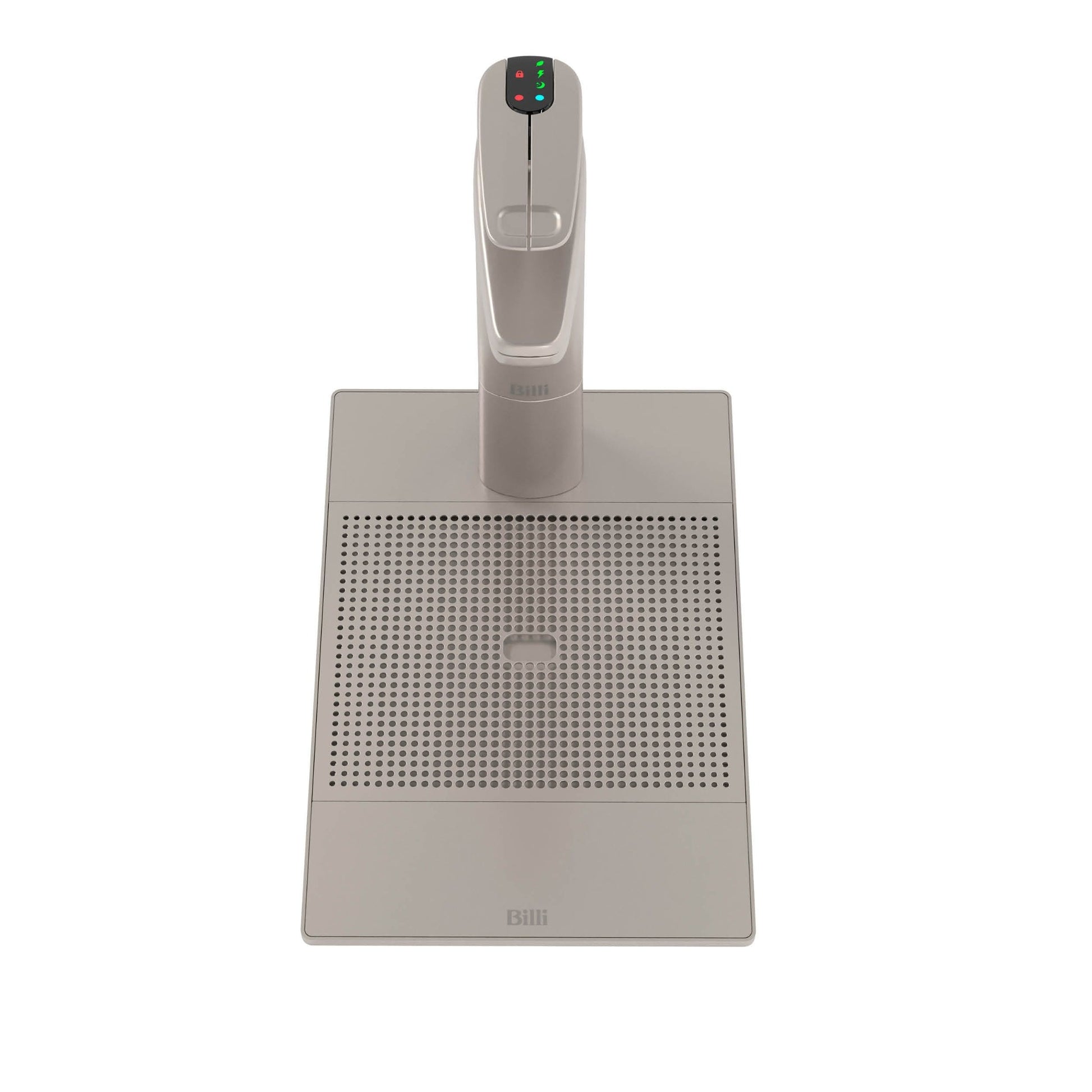 Billi Quadra Compact XL Boiling & Chilled Water Tap 904010 brushed Chrome with Riser & Font (Bird's Eye view)