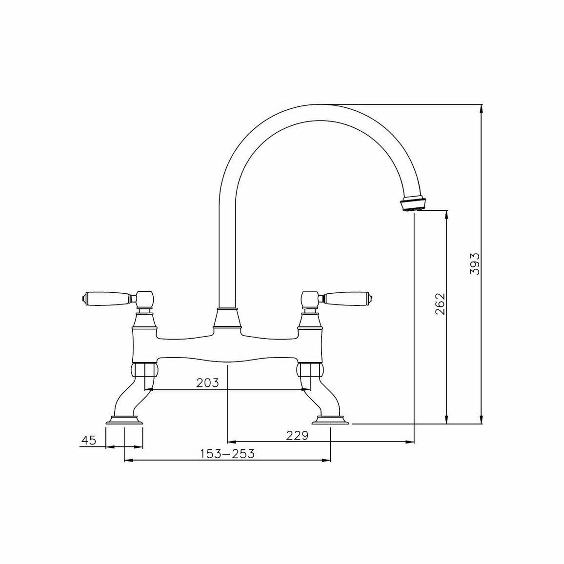 Abode Astbury Bridge Mixer Kitchen Tap - The Tap Specialist