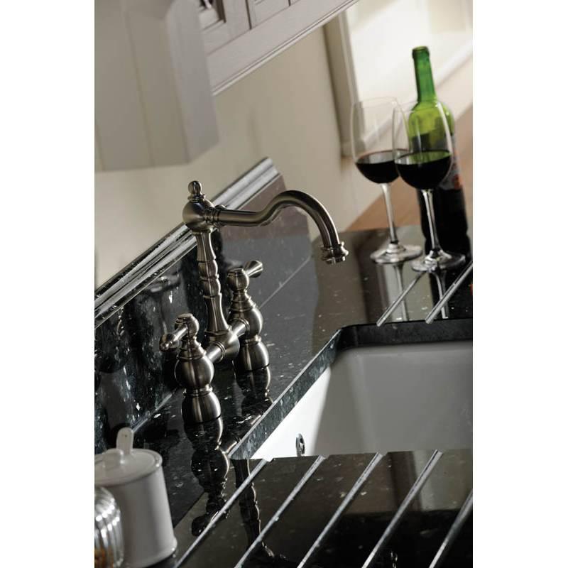 Abode Bayenne Bridge Mixer Dual Lever Tap With/out Integrated Hand Spray - The Tap Specialist