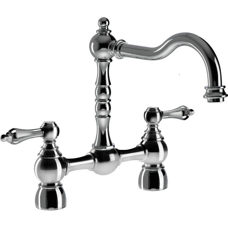 Abode Bayenne Bridge Mixer Dual Lever Tap With/out Integrated Hand Spray - The Tap Specialist