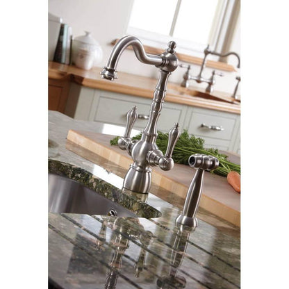 Abode Bayenne Monobloc Dual Lever Tap With or Without Integrated Handspray AT3027 - The Tap Specialist