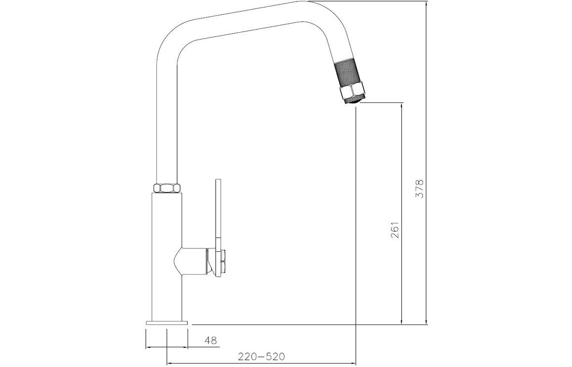 Abode Hex Single Lever Mixer Tap w/Pull Out - Antique Brass AT2090 - The Tap Specialist