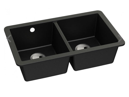 Abode Matrix Sq GR15 2B Granite Undermount Sink - The Tap Specialist