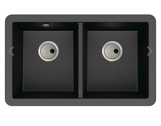 Abode Matrix Sq GR15 2B Granite Undermount Sink - The Tap Specialist