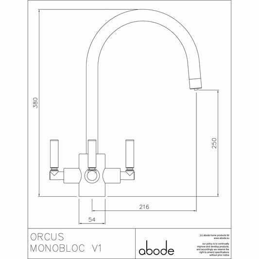 Abode Orcus 3 Way Aquifier - The Tap Specialist