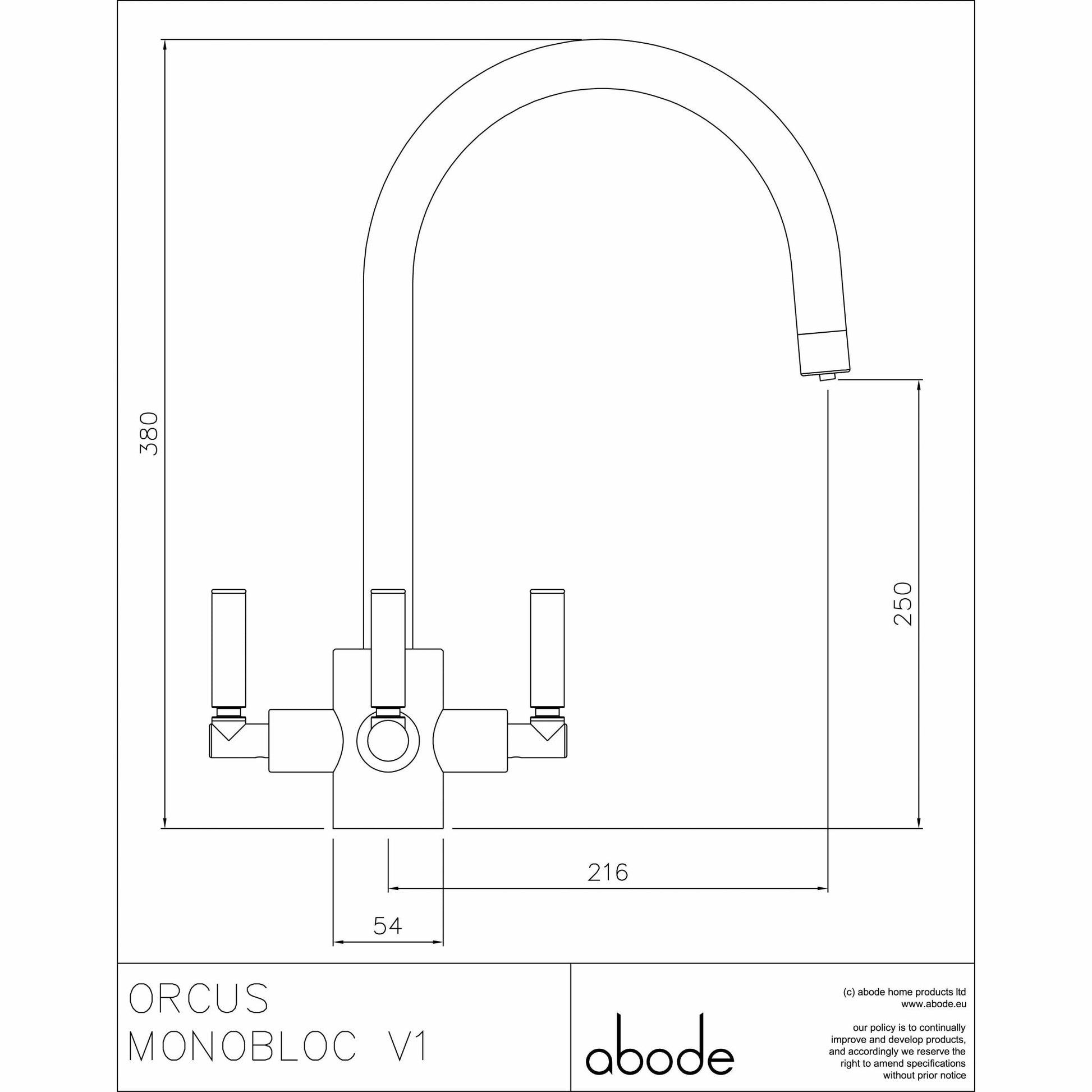 Abode Orcus 3 Way Aquifier - The Tap Specialist