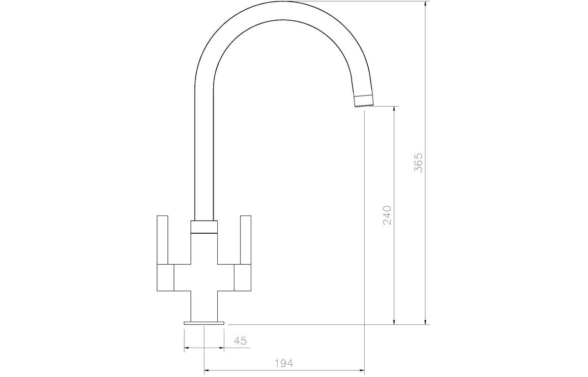 Abode Pico Monobloc Mixer Tap - Brushed Brass - The Tap Specialist