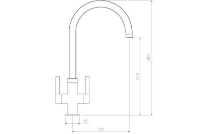 Abode Pico Monobloc Mixer Tap - Brushed Brass - The Tap Specialist