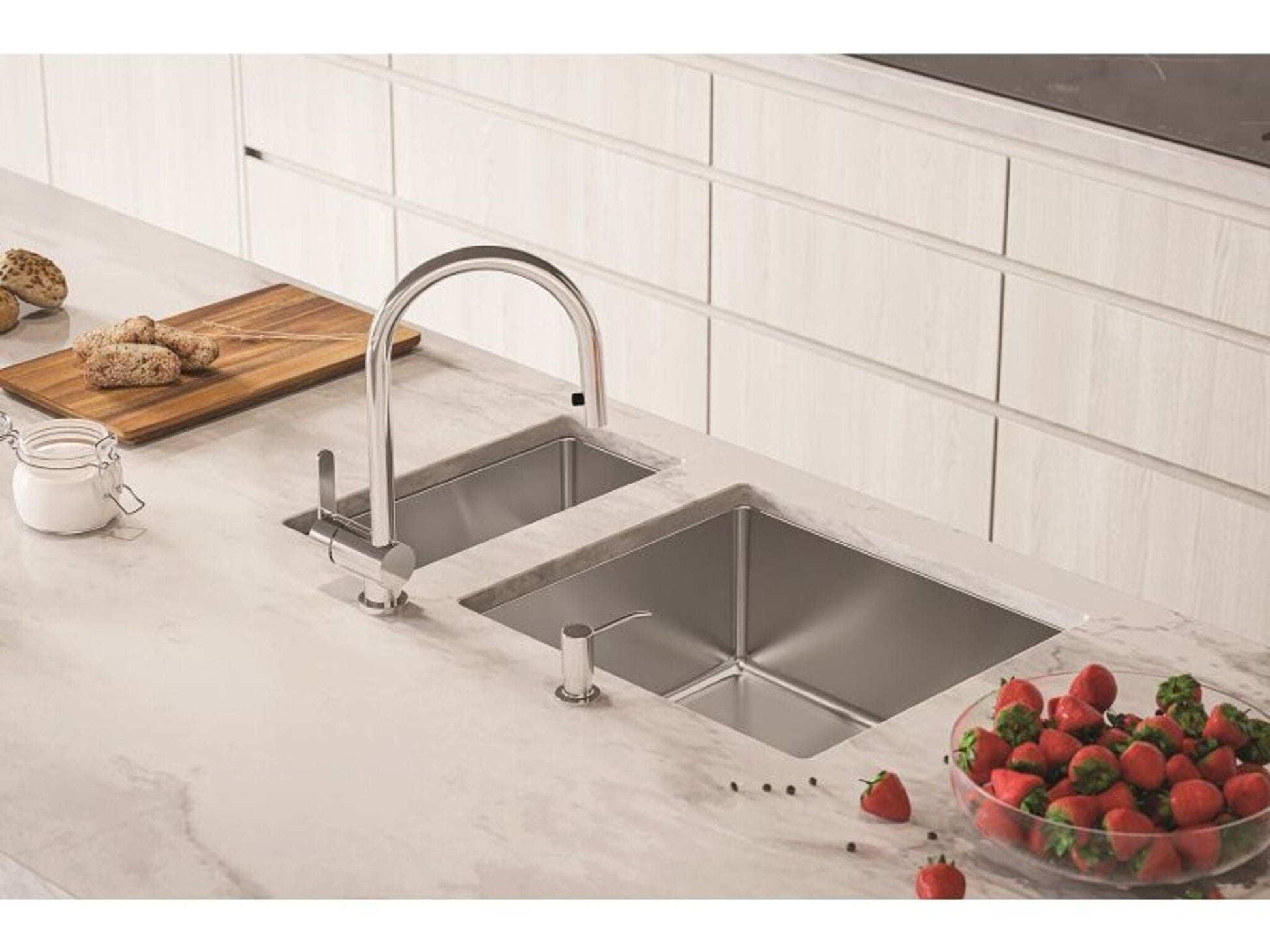 Alveus Kombino 10 Stainless Steel Sink 1100233N for 300mm cabinet, Single bowl - The Tap Specialist