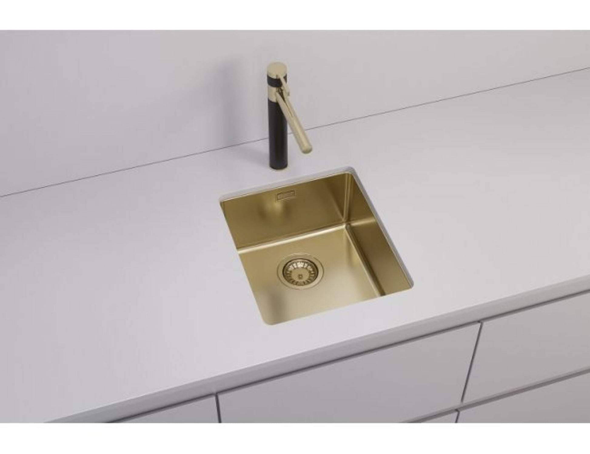 Alveus Kombino 20 - Monarch Single Bowl Gold Sink 1124283N for 400mm Cabinet - The Tap Specialist