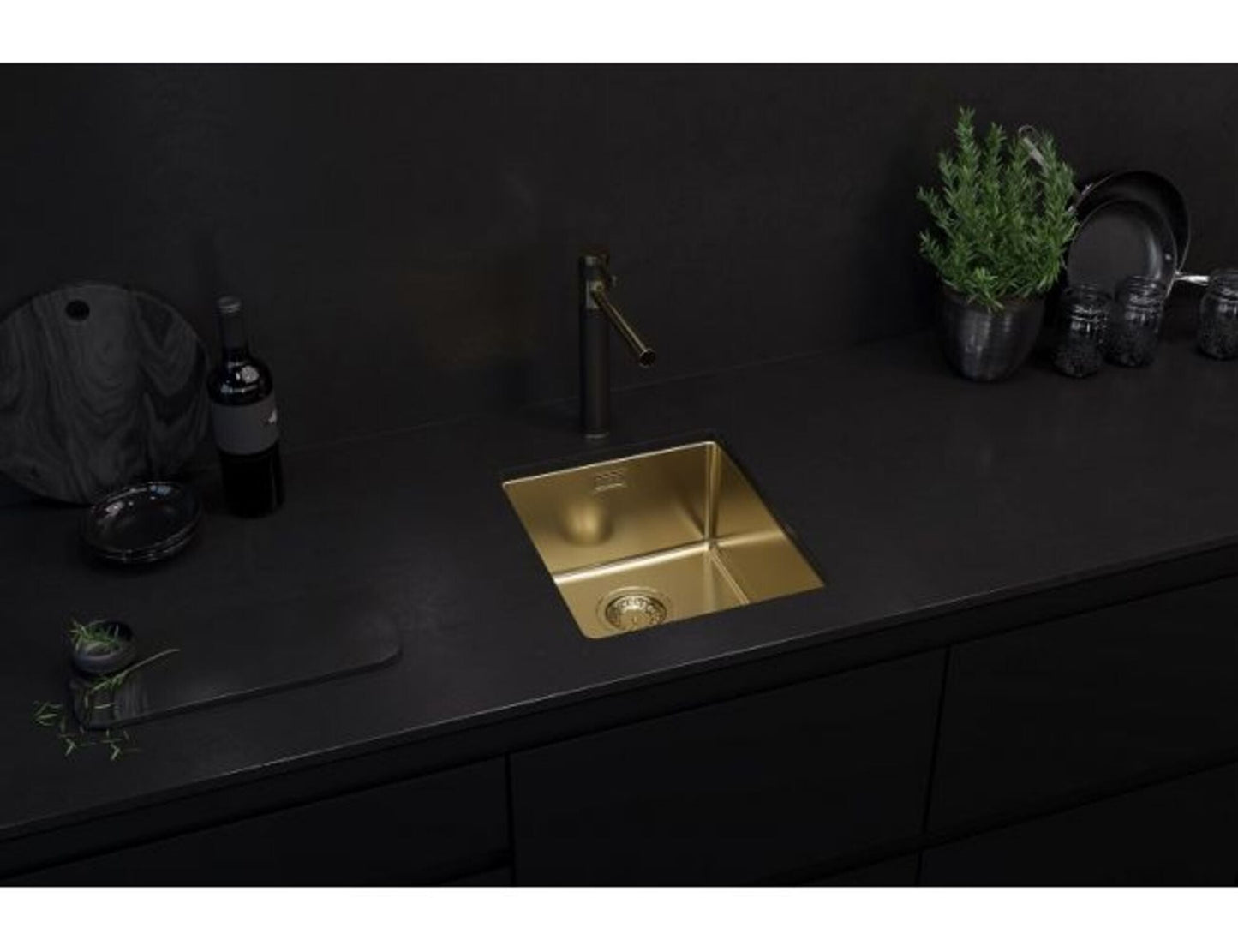 Alveus Kombino 20 - Monarch Single Bowl Gold Sink 1124283N for 400mm Cabinet - The Tap Specialist