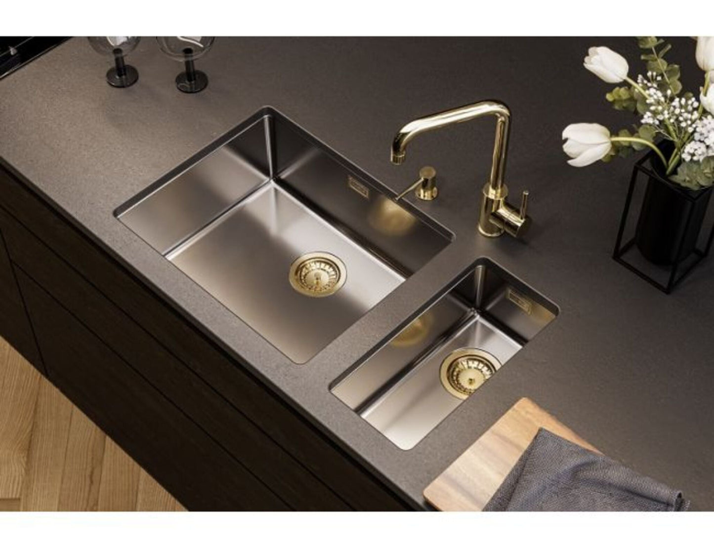 Alveus Kombino 50 - Monarch Single Bowl Anthracite Sink 1122673N for 600mm Cabinet - The Tap Specialist