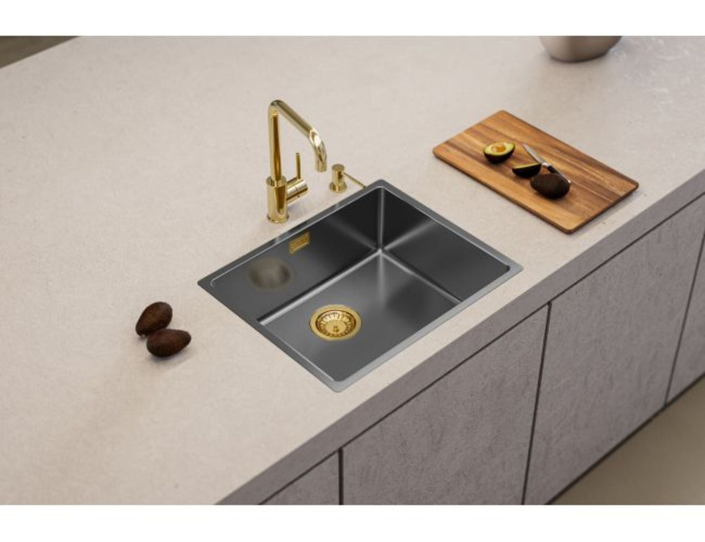 Alveus Kombino 50 - Monarch Single Bowl Anthracite Sink 1122673N for 600mm Cabinet - The Tap Specialist