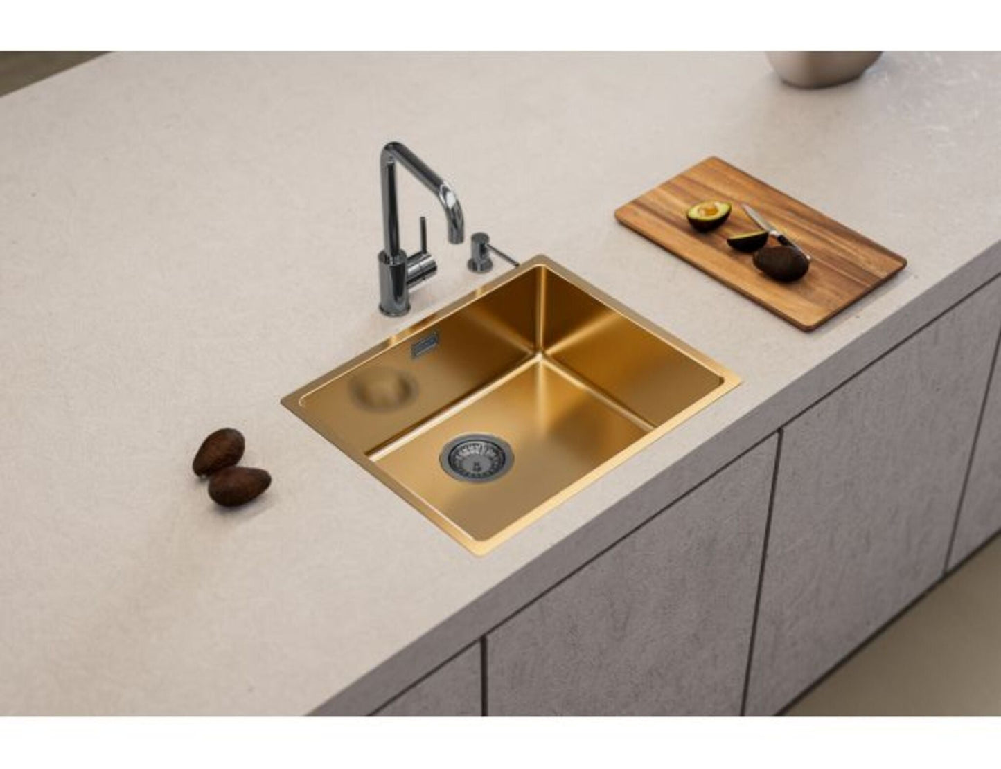 Alveus Kombino 50 - Monarch Single Bowl Bronze Sink 1122674N for 600mm Cabinet - The Tap Specialist