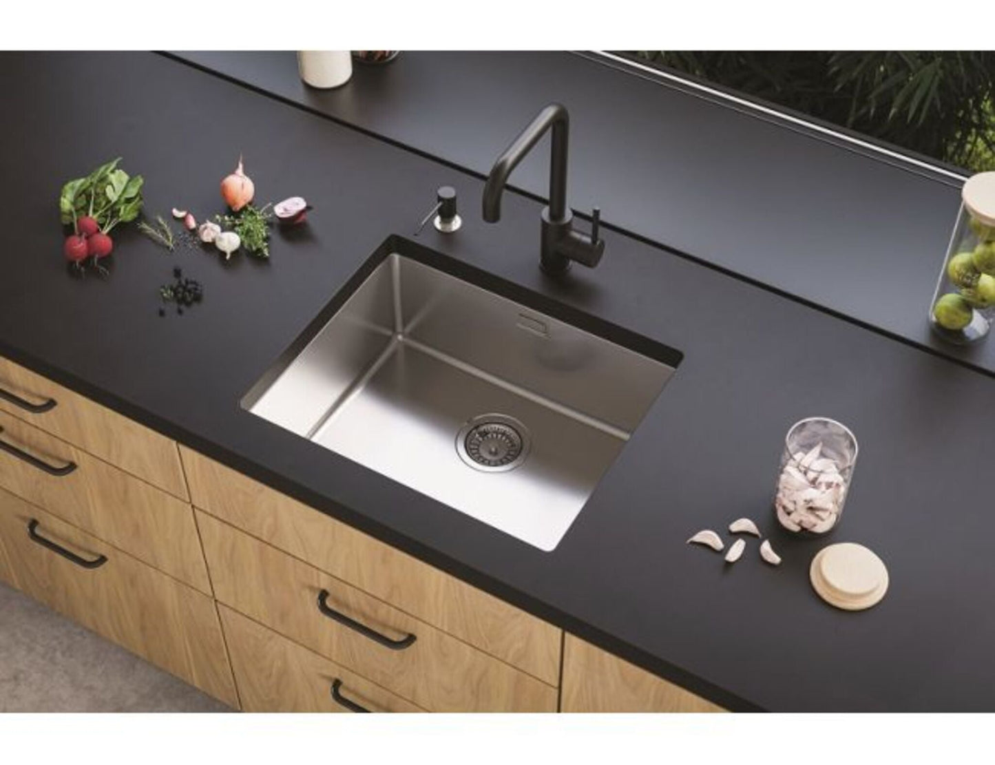 Alveus Kombino 50 Single Bowl Stainless Steel Sink 1100237N for 600mm Cabinet - The Tap Specialist