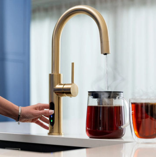 Aquatap Digital 5 in 1 Sparkling Instant Boiling, Chilled Filtered Water Tap| Fizz C Shape - The Tap Specialist