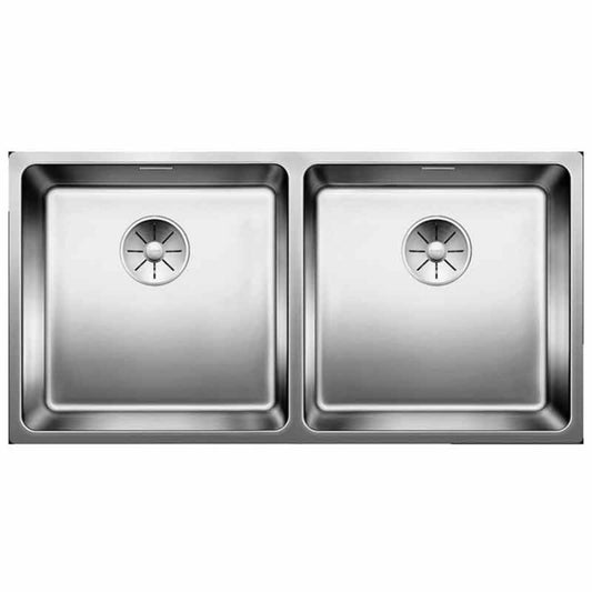 Blanco ANDANO 400/400 - U 2 Bowl Undermount Satin Polish Stainless Steel Kitchen Sink - 522987 - The Tap Specialist