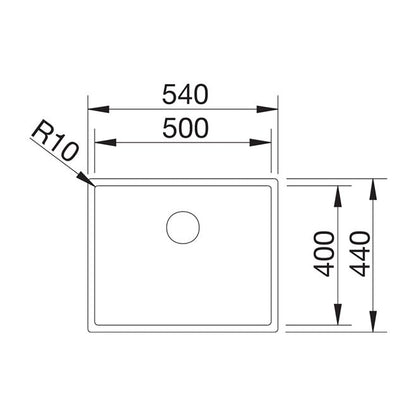 Blanco CLARON 500 - U Durinox Undermount Dark Steel Kitchen Sink - 527834 - The Tap Specialist