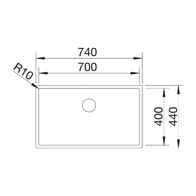 BLANCO CLARON 700 - U Durinox Dark Steel Edition Undermount Kitchen Sink - 527835 - The Tap Specialist