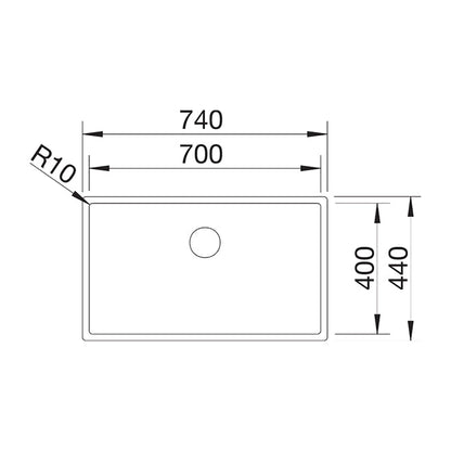 BLANCO CLARON 700 - U Durinox Dark Steel Edition Undermount Kitchen Sink - 527835 - The Tap Specialist