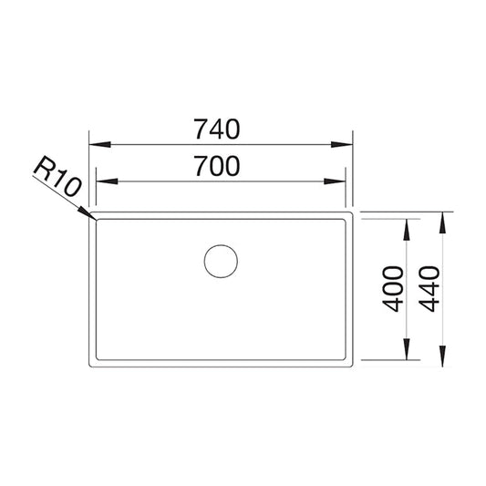 BLANCO CLARON 700 - U Durinox Dark Steel Edition Undermount Kitchen Sink - 527835 - The Tap Specialist