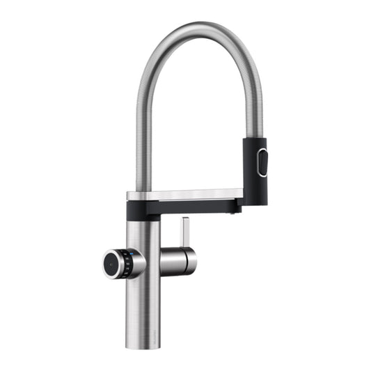 Blanco drink.filter EVOL - S Pro 3 - in - 1 Flexible Hose PVD Steel Kitchen Tap - 526311 - The Tap Specialist