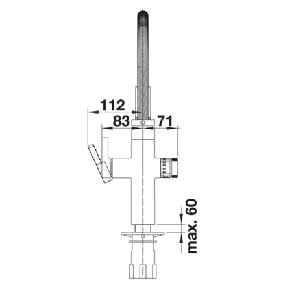 Blanco drink.hot EVOL - S Pro 4 - in - 1 Flexible Hose PVD Stainless Steel Kitchen Tap - 526313 - The Tap Specialist