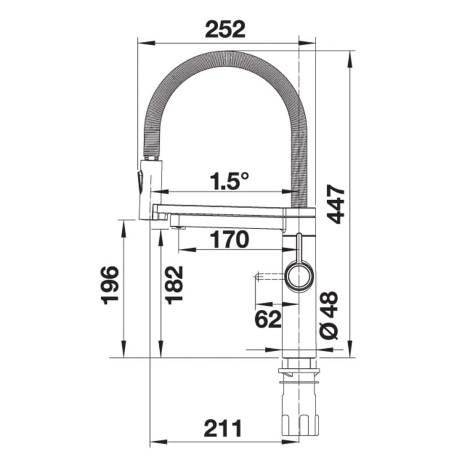 Blanco drink.hot EVOL - S Pro 4 - in - 1 Flexible Hose PVD Stainless Steel Kitchen Tap - 526313 - The Tap Specialist