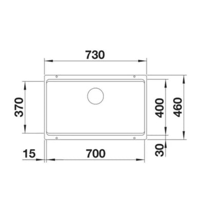 Blanco ETAGON 700 - U Silgranit 1 Bowl Undermount Volcano Grey Kitchen Sink - 527261 - The Tap Specialist