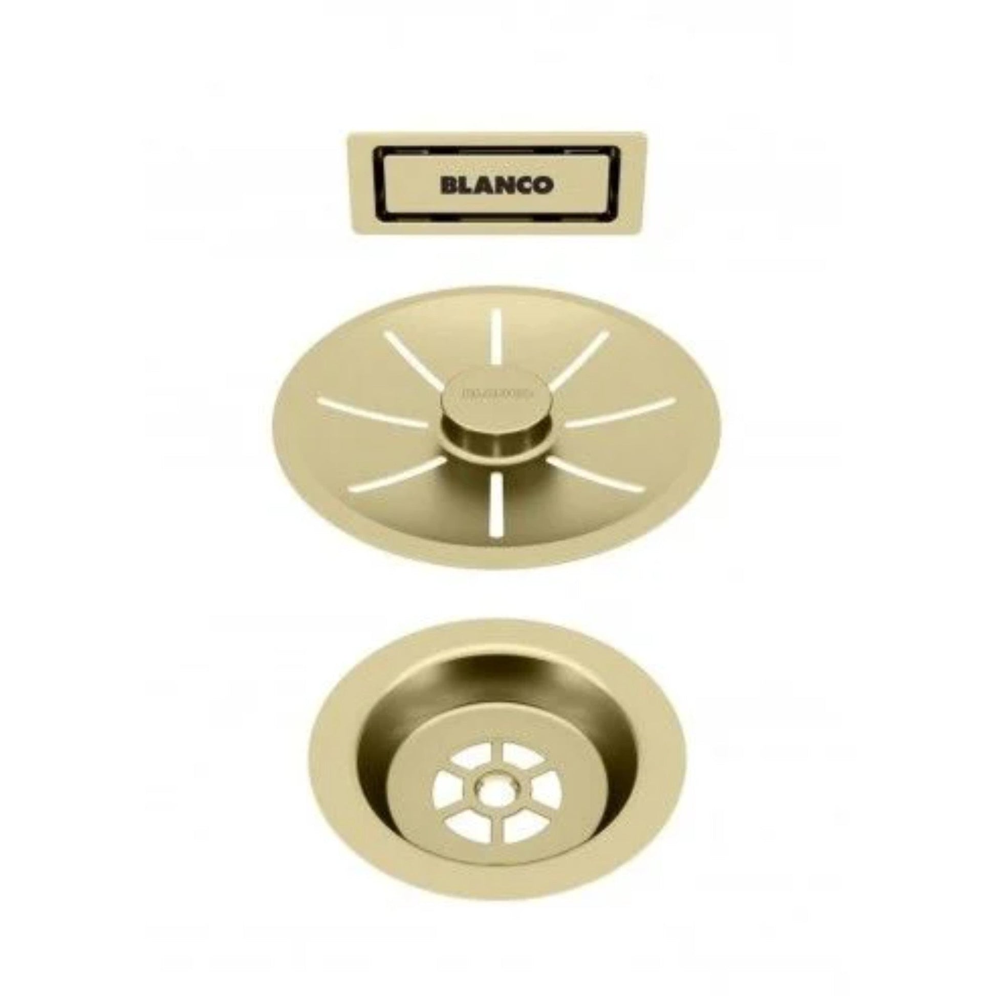 Blanco Infino Waste And Overflow Single Bowl - Satin Gold - 203476 - The Tap Specialist