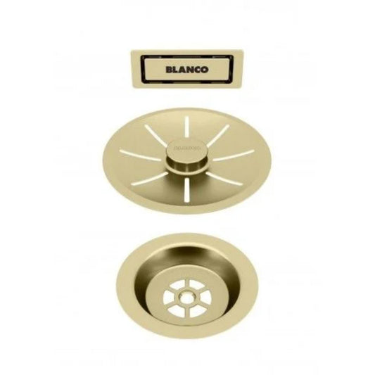 Blanco Infino Waste And Overflow Single Bowl - Satin Gold - 203476 - The Tap Specialist