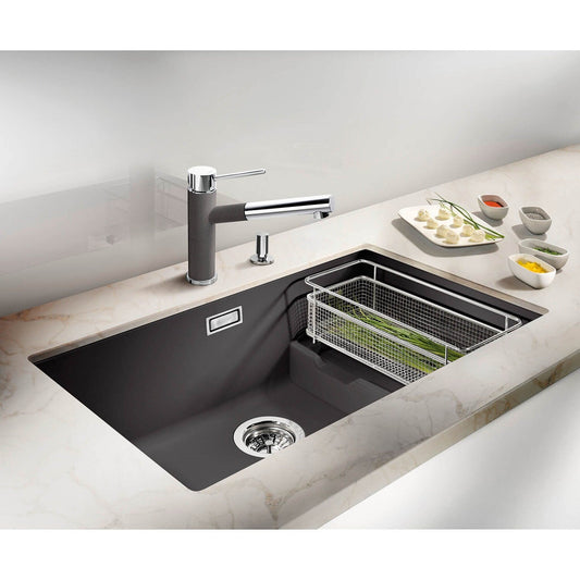 Blanco SUBLINE 700 - U Level Silgranit 1.5 Bowl Undermount Rock Grey Kitchen Sink - 523539 - The Tap Specialist