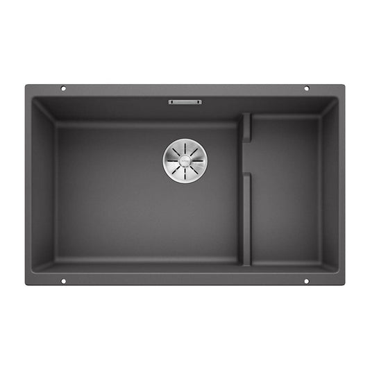 Blanco SUBLINE 700 - U Level Silgranit 1.5 Bowl Undermount Rock Grey Kitchen Sink - 523539 - The Tap Specialist