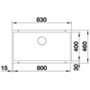 Blanco Subline 800 - U White Silgranit Sink - The Tap Specialist