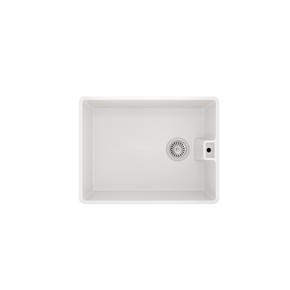 Ellsi 1 Bowl White Belfast Comite Kitchen Sink with Waste and Overflow - The Tap Specialist