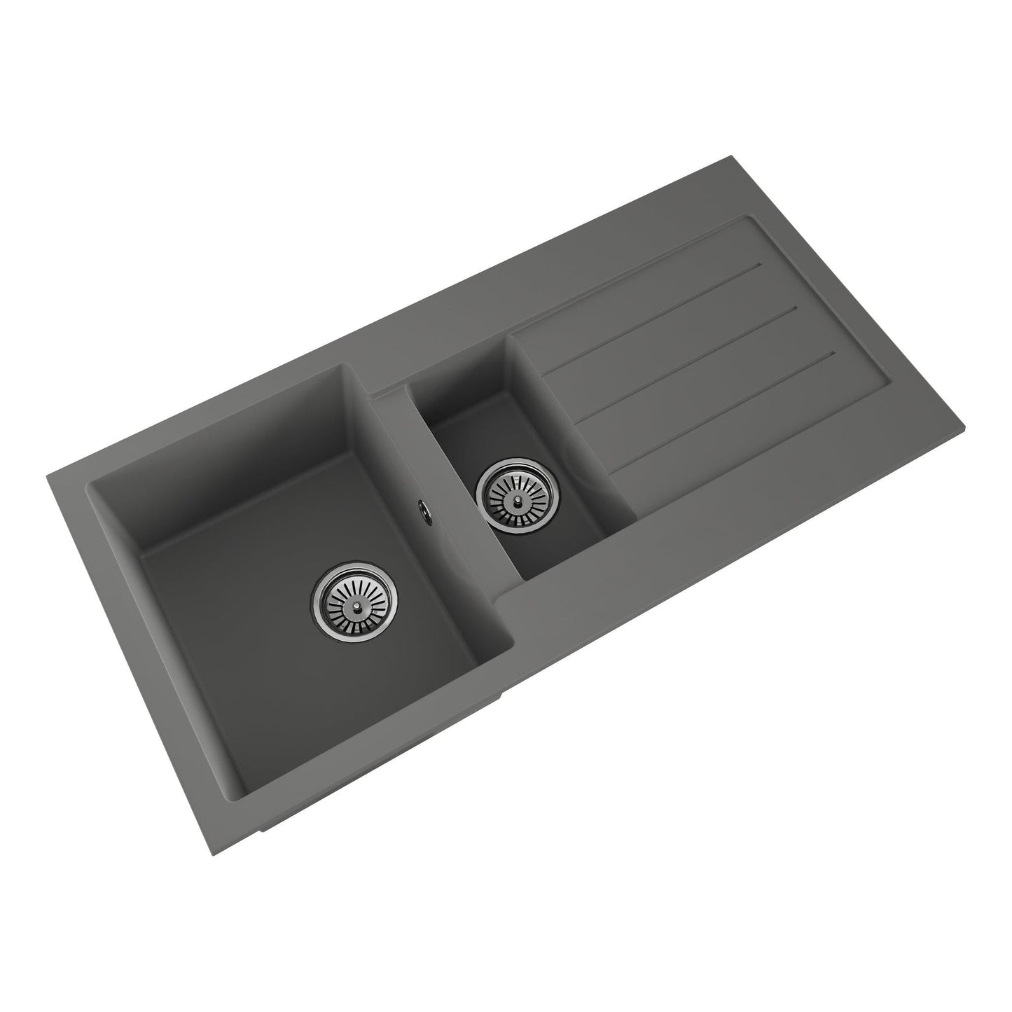 Ellsi Comite 1.5 Bowl Kitchen Sink and Drainer Left or Right Handed with Wastes and Overflows - The Tap Specialist