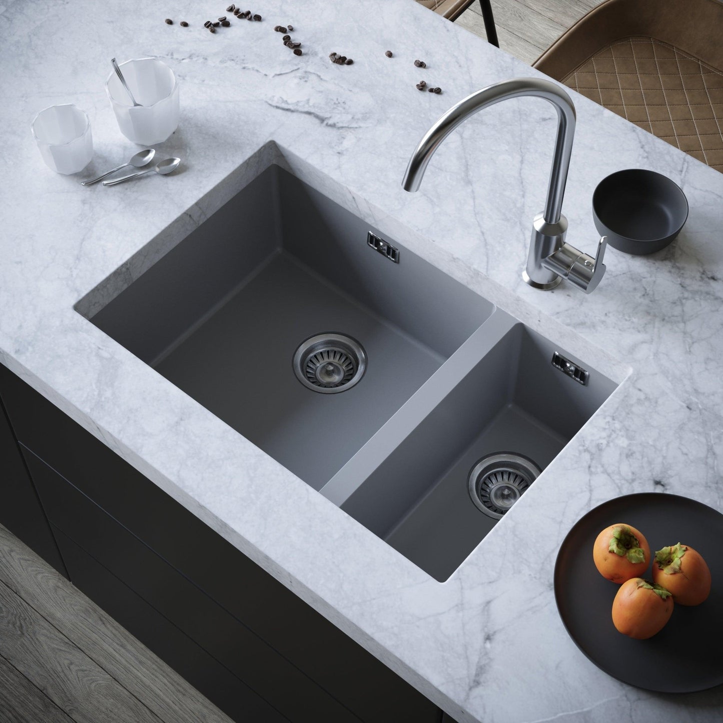 Ellsi Comite 1.5 Bowl Kitchen Sink with Wastes and Overflows - The Tap Specialist