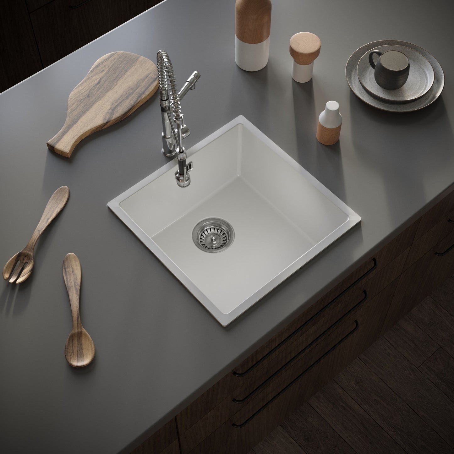 Ellsi Comite Single Bowl Kitchen Sink Inset or Undermounted with Wastes - The Tap Specialist