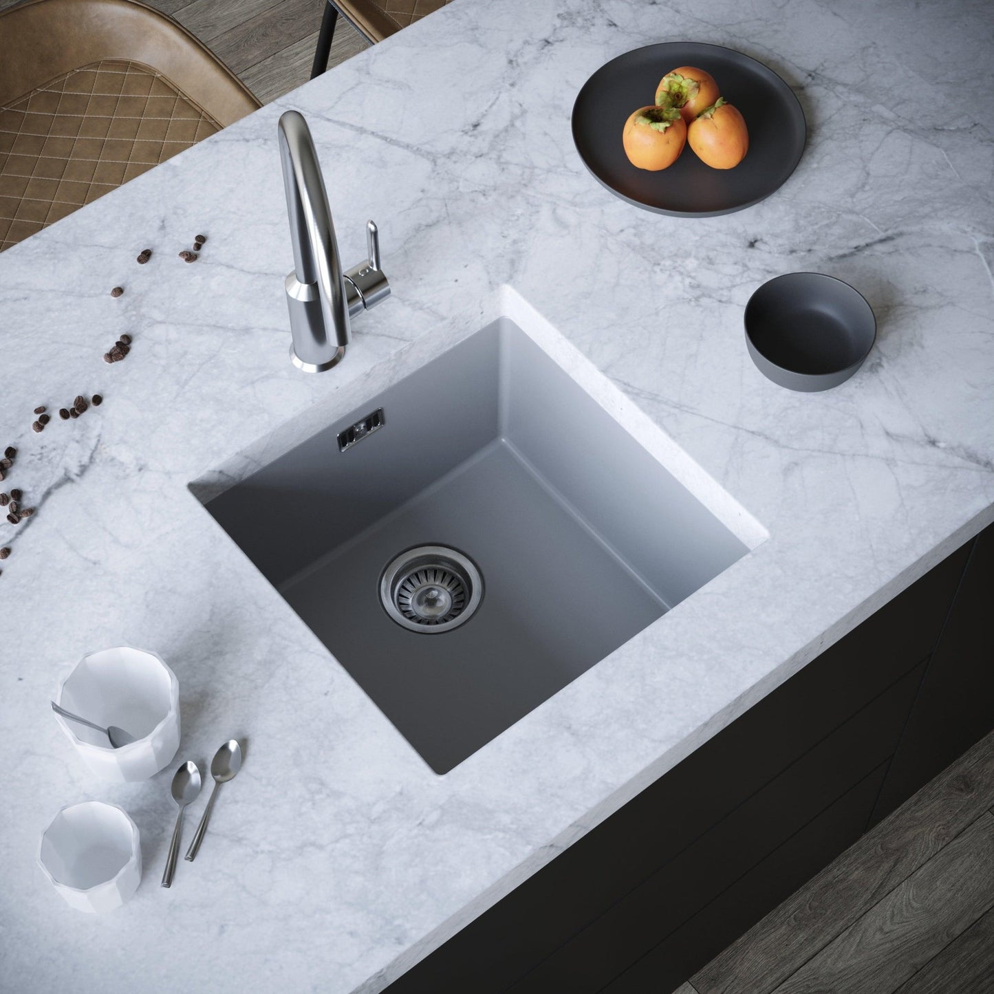 Ellsi Comite Single Bowl Kitchen Sink Inset or Undermounted with Wastes - The Tap Specialist