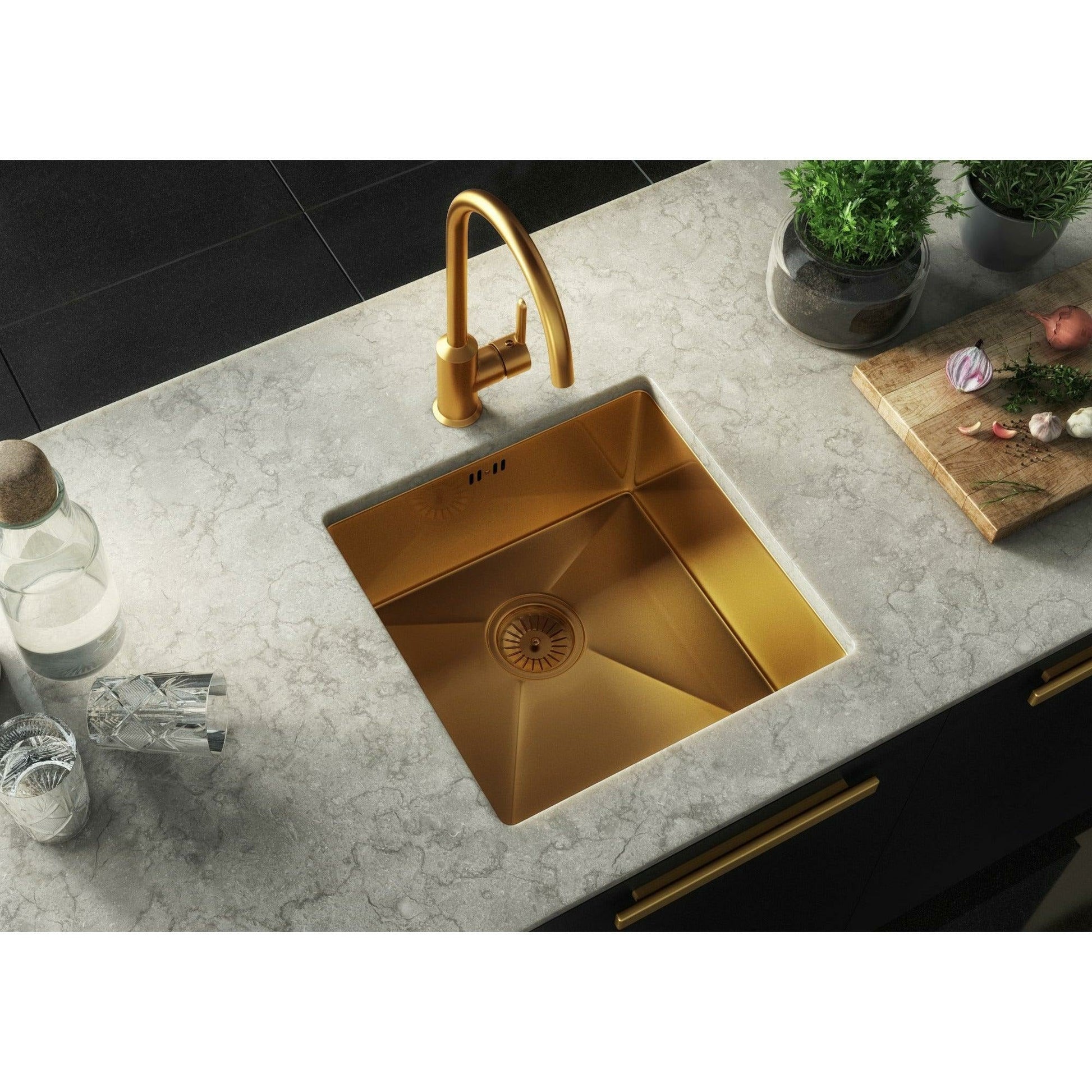 Ellsi Elite 1 Bowl Kitchen Sink Stainless Steel Inset or Undermount - The Tap Specialist