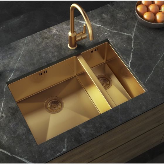 Ellsi Elite 1.5 Bowl Kitchen Sink Stainless Steel Inset or Undermount - Various Finishes Available - The Tap Specialist