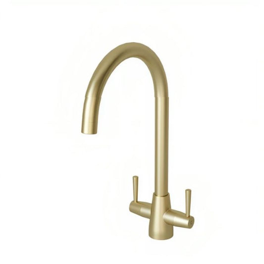 Ellsi Lusso Kitchen Mixer Tap Brushed Brass - The Tap Specialist