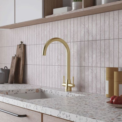 Ellsi Lusso Kitchen Mixer Tap Brushed Brass - The Tap Specialist