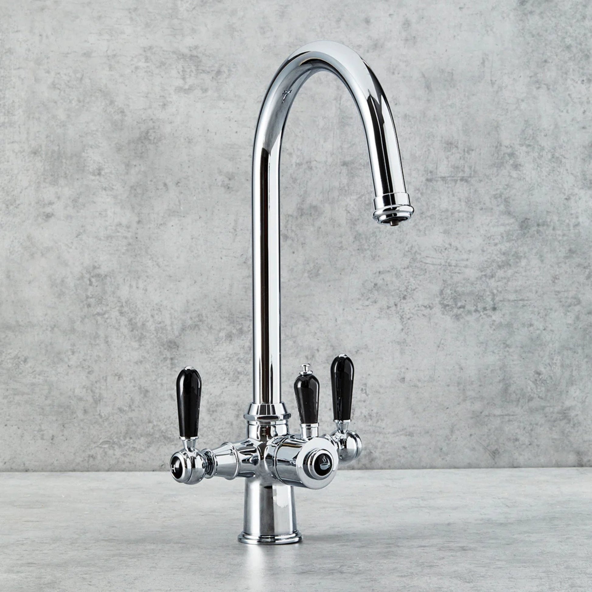 Ellsi Traditional 3 - in - 1 Cruciform Boiling Water Tap with Ceramic Handles - The Tap Specialist