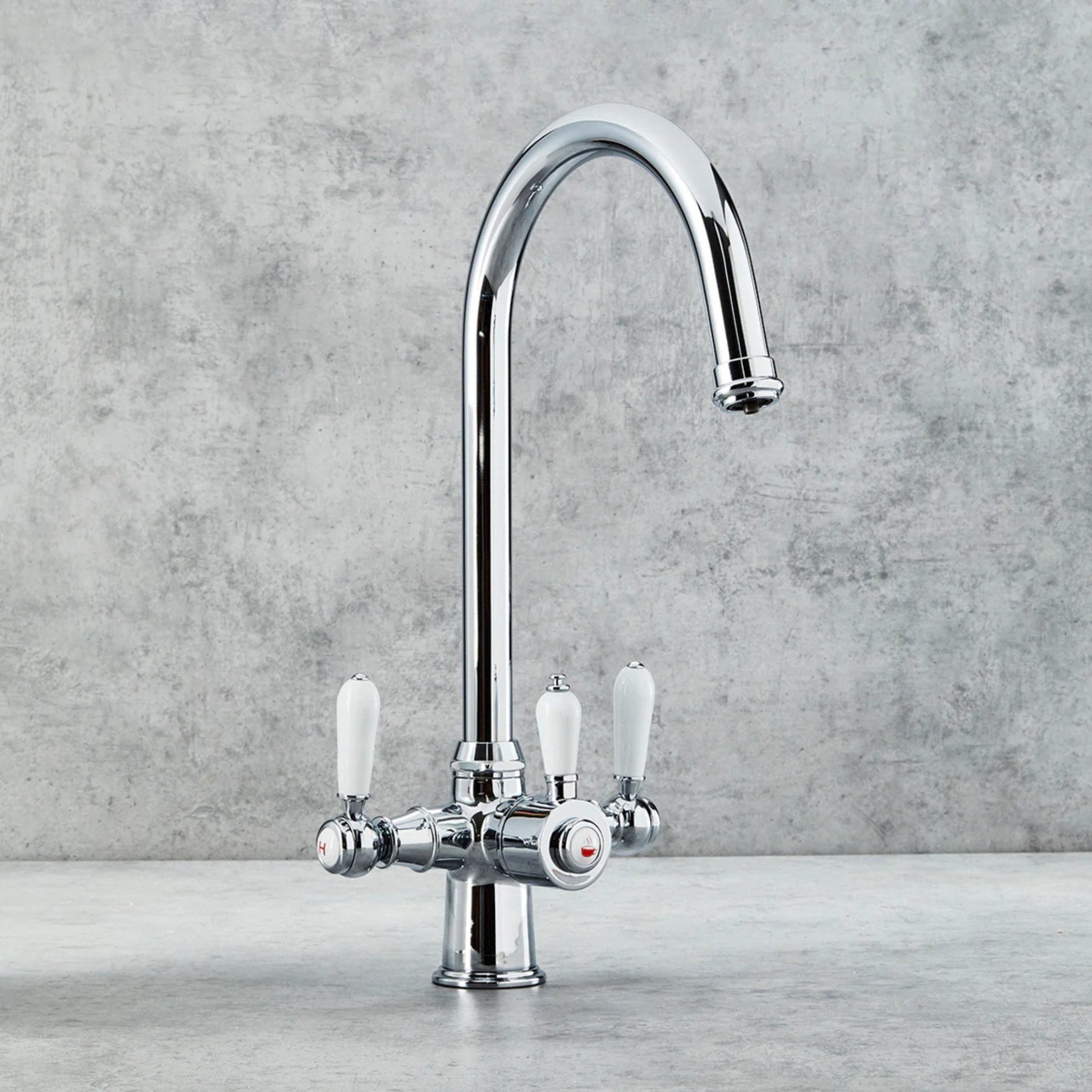 Ellsi Traditional 3 - in - 1 Cruciform Boiling Water Tap with Ceramic Handles - The Tap Specialist