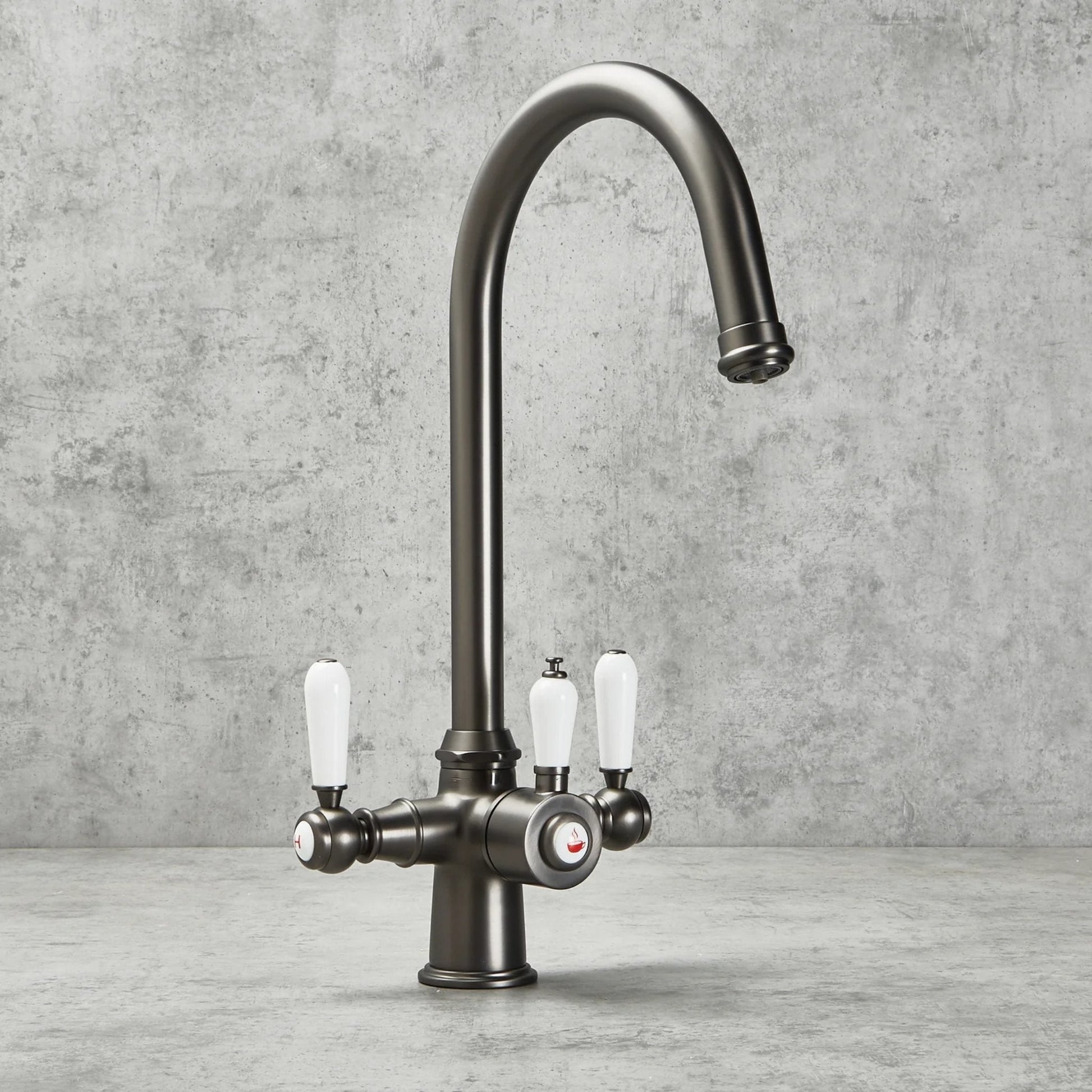 Ellsi Traditional 3 - in - 1 Cruciform Boiling Water Tap with Ceramic Handles - The Tap Specialist