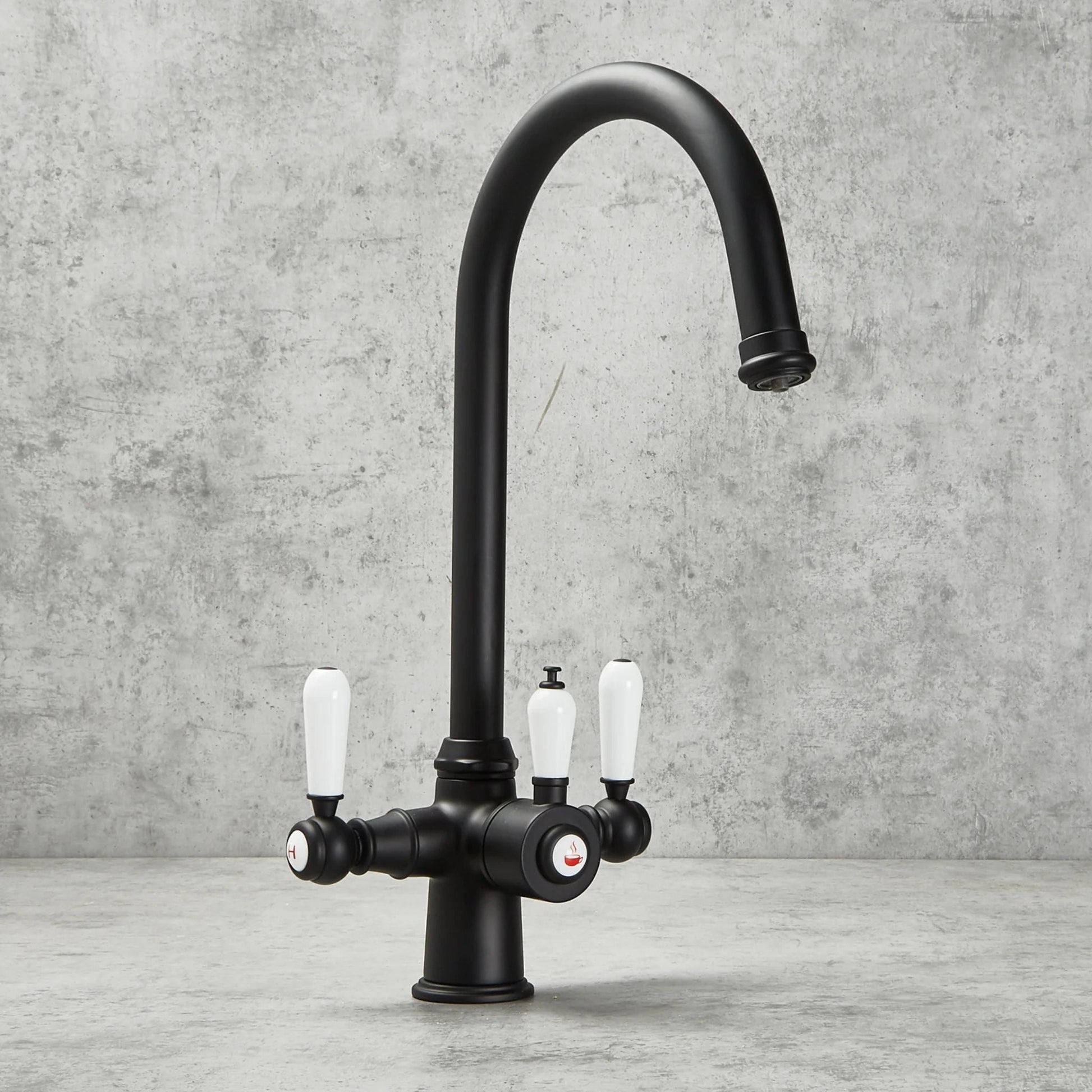 Ellsi Traditional 3 - in - 1 Cruciform Boiling Water Tap with Ceramic Handles - The Tap Specialist